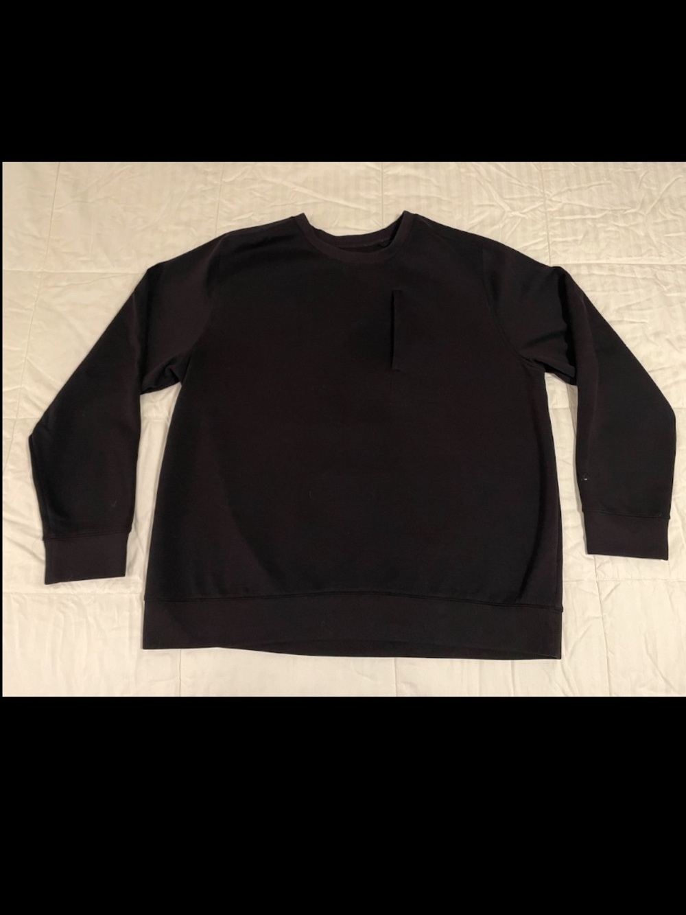 VRST Mens XL Limitless Crewneck Sweatshirt Black Zipper Pocket Pullover RN104141